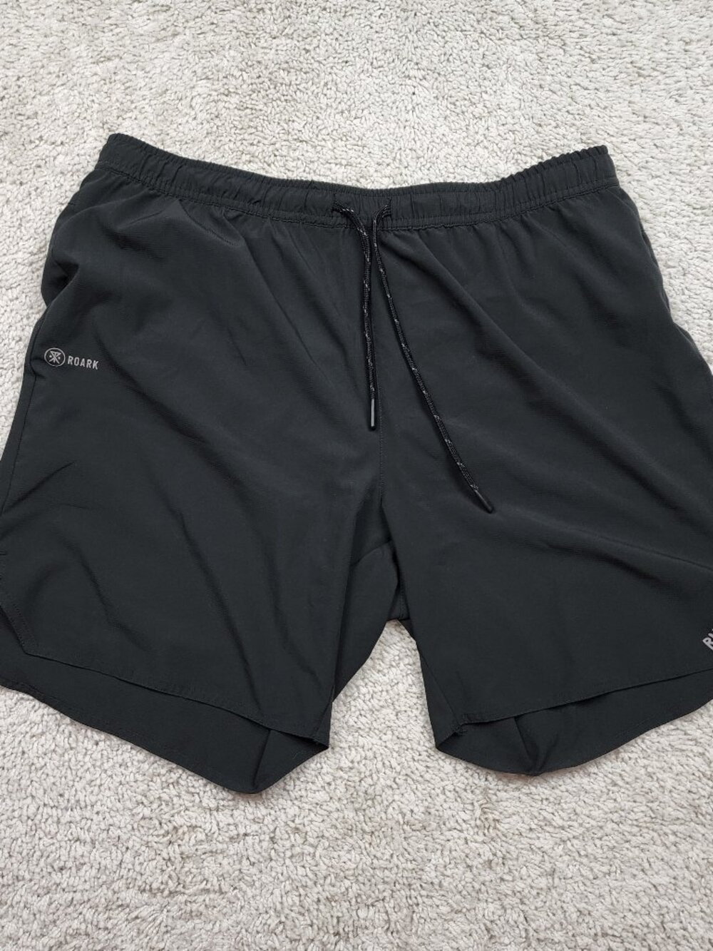 ROARK Run Amok 2 In 1 Running Mesh Shorts. Drawstring Zip Back Pocket Size Large